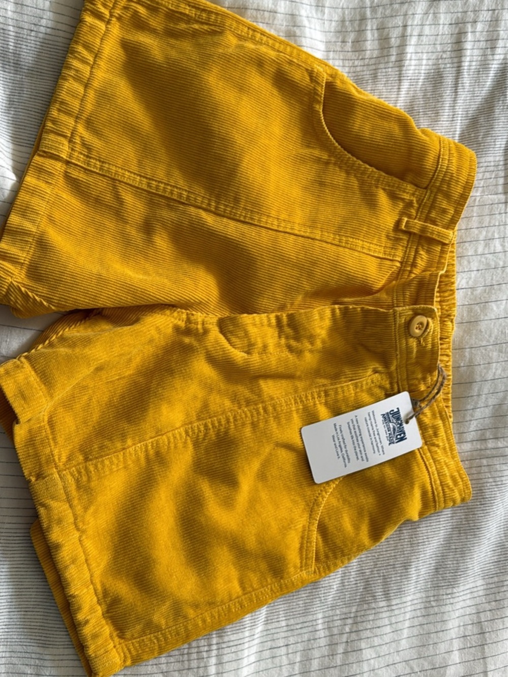 Jungmaven Cabuya Hemp Blend Cord Shorts in Sunshine Yellow